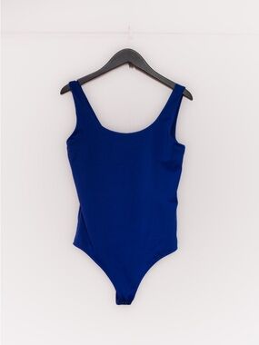 Express Cobalt Blue Scoop Neck Bodysuit